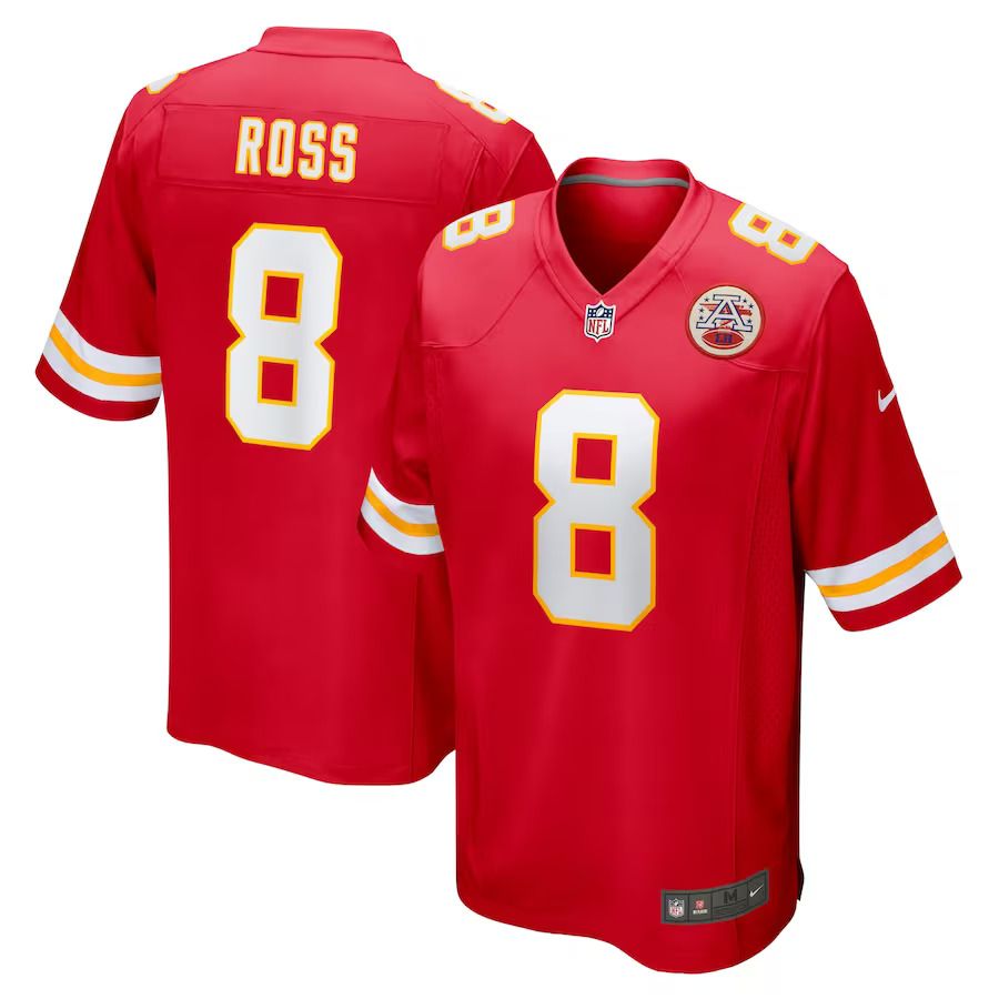 Men Kansas City Chiefs #8 Justyn Ross Nike Red Home Game Player NFL Jersey